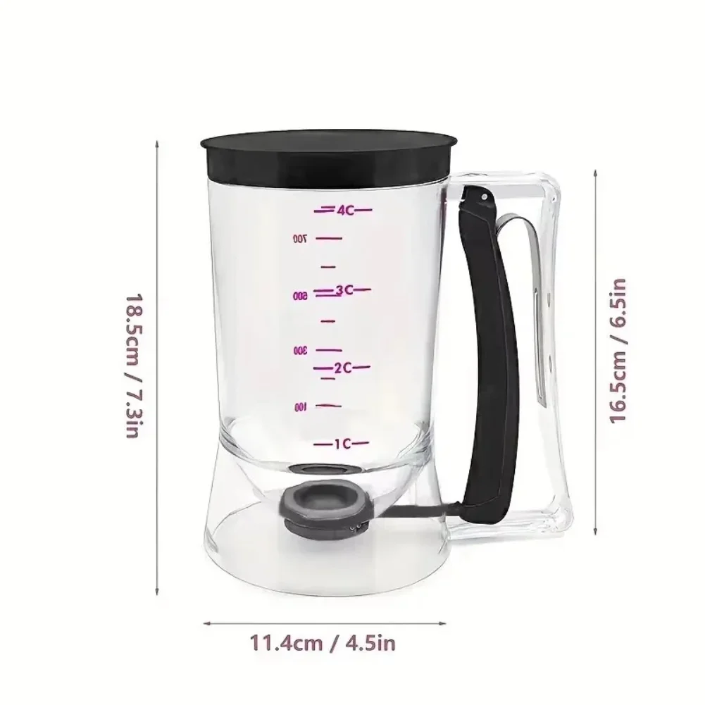 Cupcake Batter Dispenser - Designed for Easy Pouring - Non-Stick And Space-Efficient Ideal for Making Waffles Cakes and Pancakes