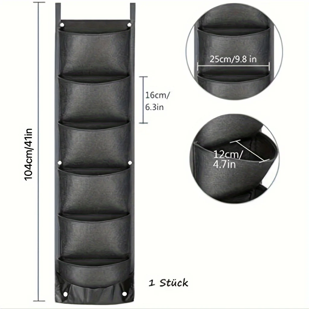 7-kieszonkowa pionowy ogród sadzarka ścienna-idealna do ziół, sukulentów, kwiatów i innych-wodoodporna torebka do dekoracji domu