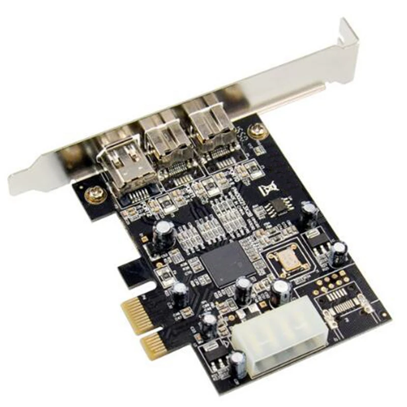 PCI Express 3 Port Video Capture Expansion Card Firewire XIO2213AZAY Chipset 1394B 1394A Pcie 1.1 X1 Card