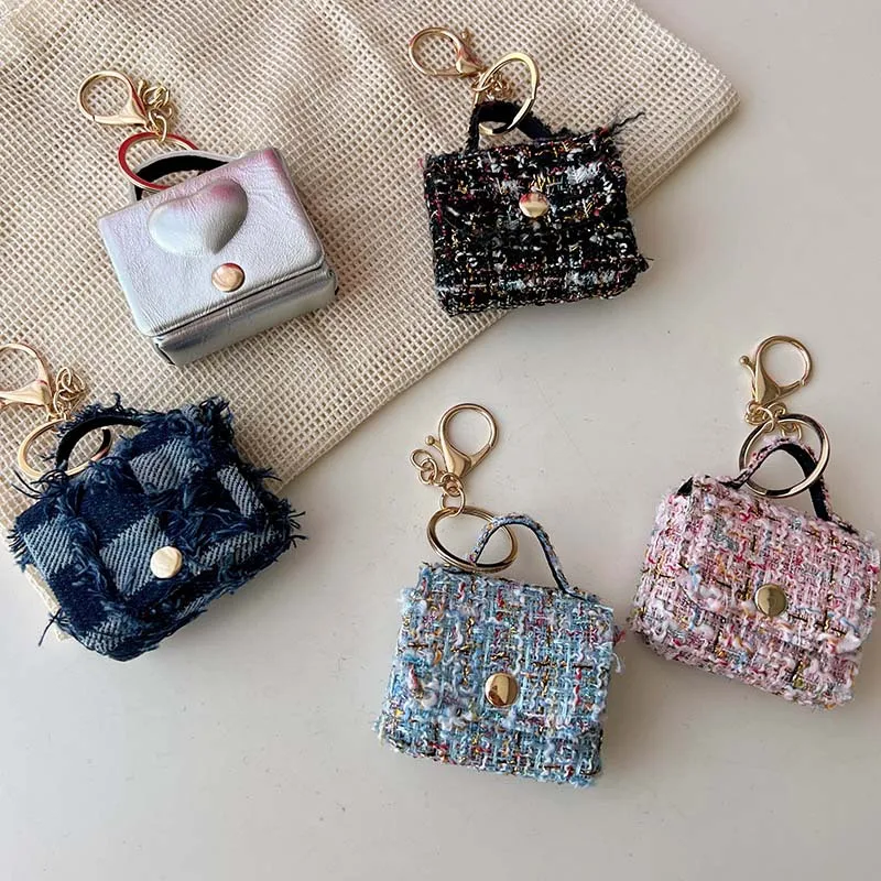 Fashion Mini Bags Keychain Pendant Handbag Hanging Decoration Storage Bag Coin Purse Versatile Elegant Headphone Bags Wholesale