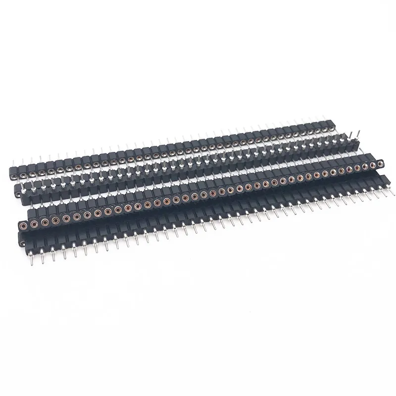 10 Stuks 2.54 Mm Pitch 1X40 Pin Enkele Rij Ronde Vrouwelijke Pin Header Connector
