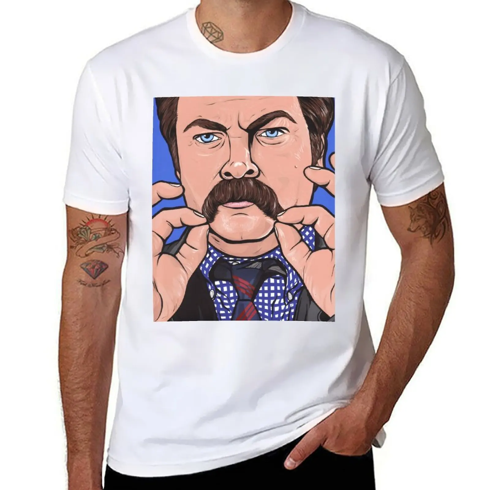 

Ron Swanson T-Shirt t shirts designer man tshirt man t shirt cotton high quality T-Shirt