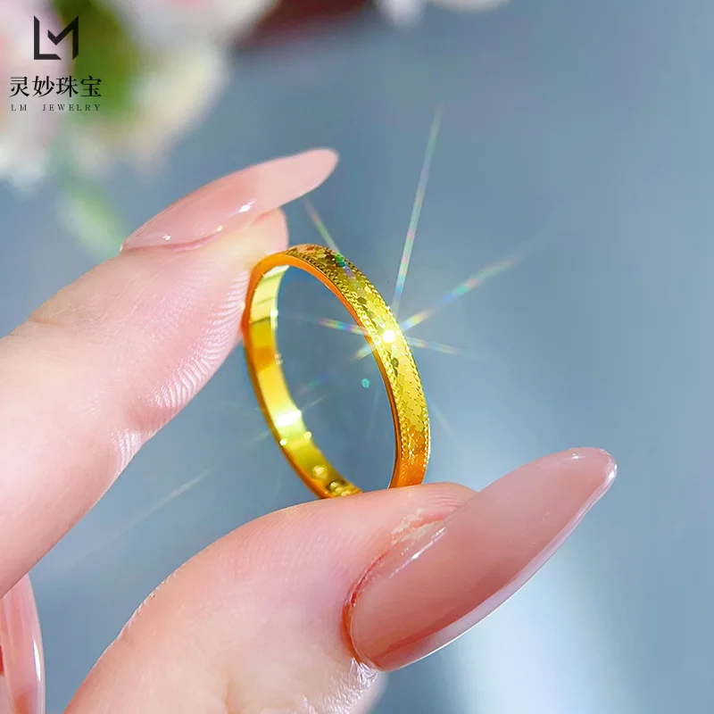 

Драгоценное женское кольцо из золота 24K (AU999) - Золотое кольцо «Ледяная чешуя дракона» 24K, Чистое золото, Символ удачи, Коллекционный и винтажный предмет