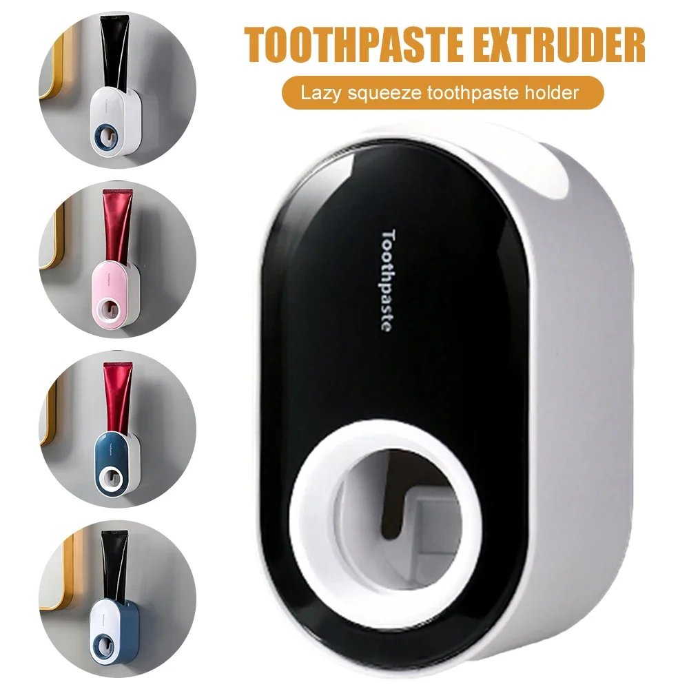 

Automatic Toothpaste Dispenser Waterproof Shower Room Storage Rack Adhesive Wall Mounted Holder Stand For Bathroom Accessories