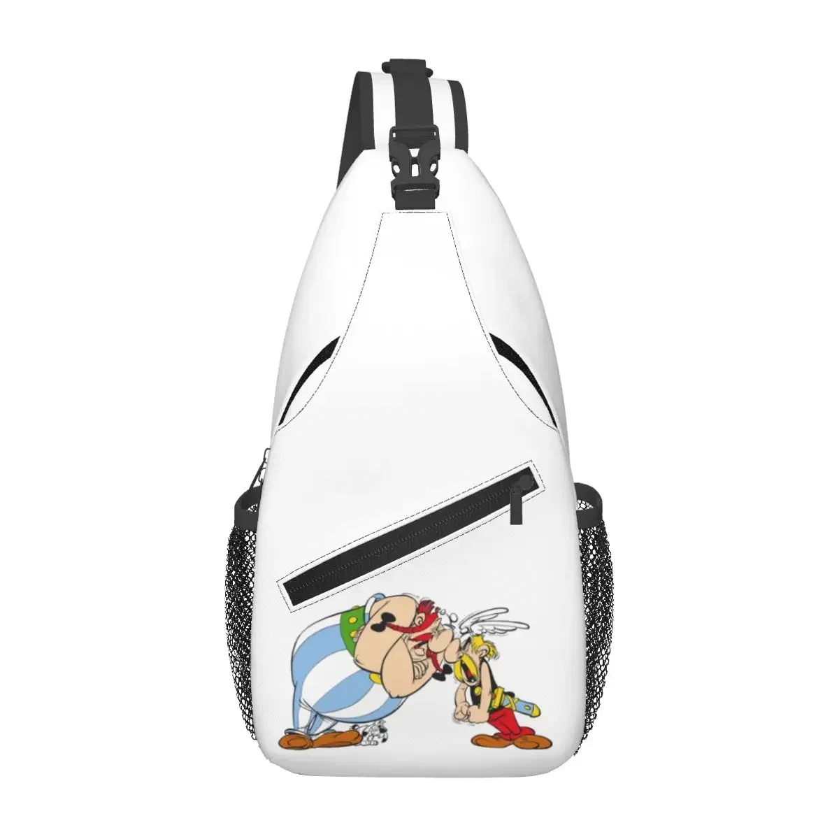 

Asterix And Obelix Dogmatix Chest Bag Men Sling Crossbody Backpack Chest Bag Travel Hiking Daypack Shoulder Bag