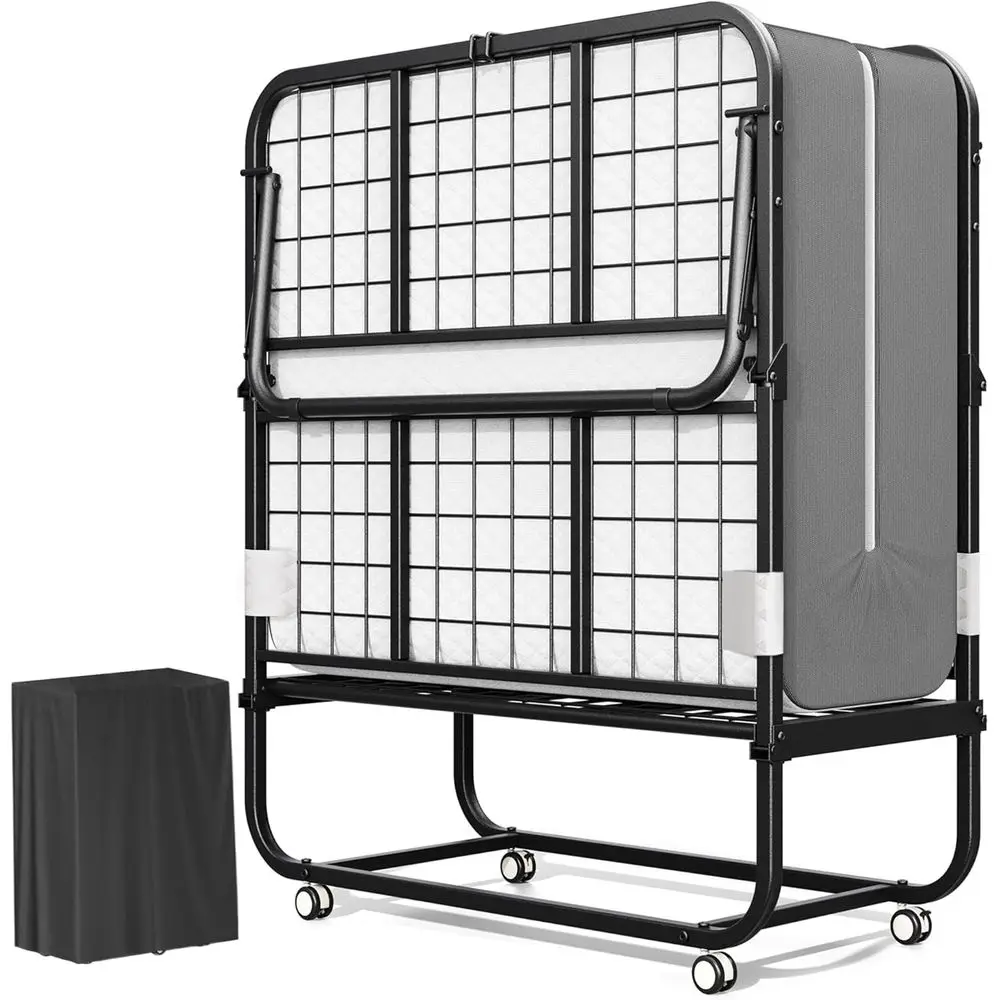 olding ed with 5 Inch Mattr, 75” x 38” Portale Rollaway ed with Memory Mattrand Metal e or Adults,Gt, Twin Size,Cot Size