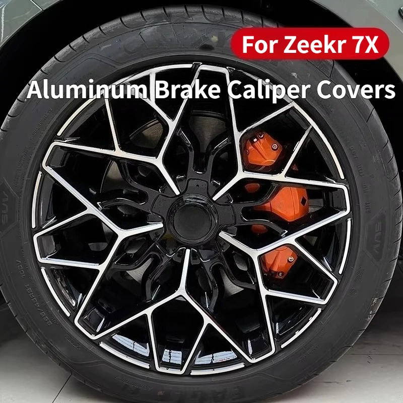

For Zeekr 7X/007/001 Brake Caliper Cover Aluminum Alloy Front Rear Wheel Hub Car Modification Accessories