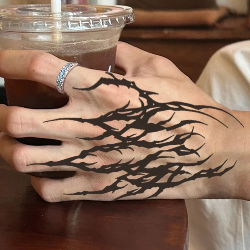 1Pc Dark and Cool Waterproof Temporary Tattoo Stickers, Long-lasting Waterproof for One to Two Weeks, Fake Tattoo for Arm, Leg.