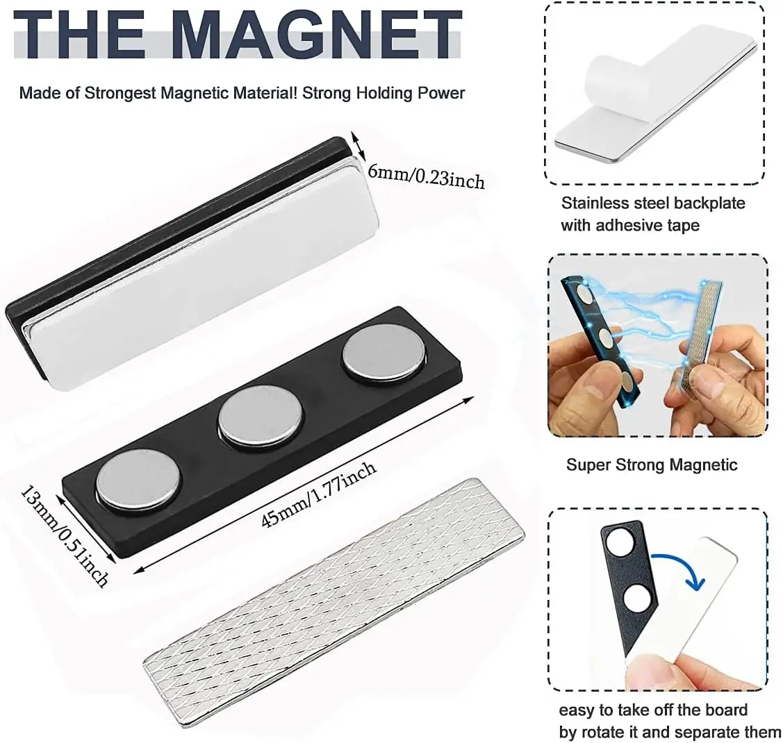 Metal Curtain Magnetic Closure Wall Mounted Magnetic Buckle Shower Curtain Magnet Clips Detachable Window Screen Fixed Fastener