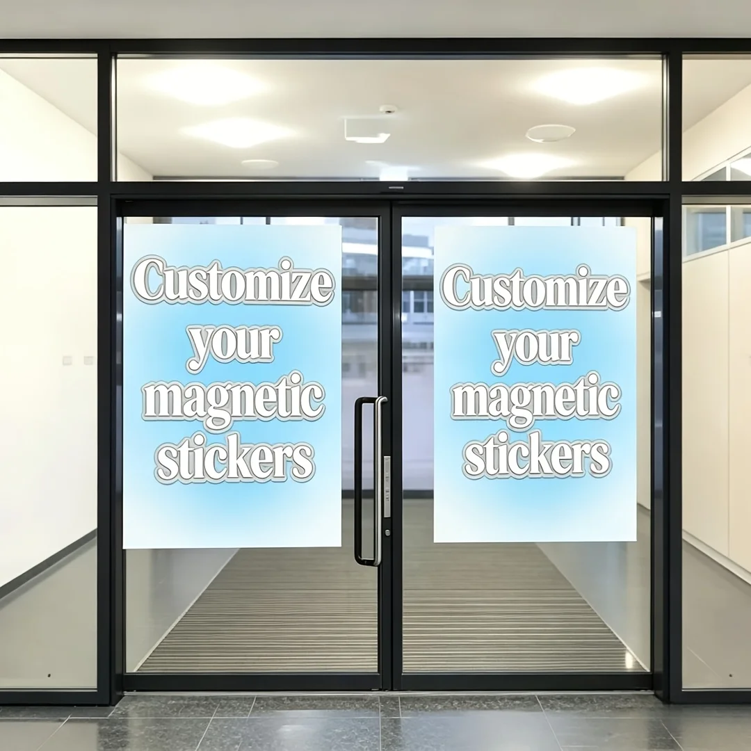 1PC Large Size Customizable Logo Sticker High Definition Rectangular UV Printed Poster Sticker for Shop Wall Glass Floor Flower