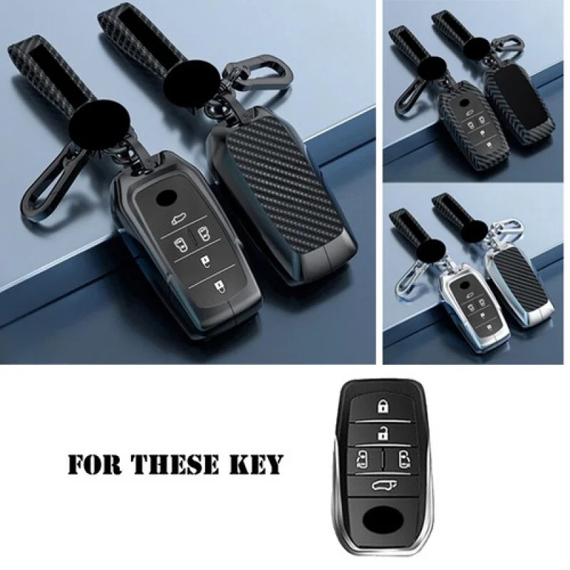 

A+ Zinc Alloy TPU Car Remote Key Fob Case Cover Bag For Toyota RAV4 Prime 2016-2023