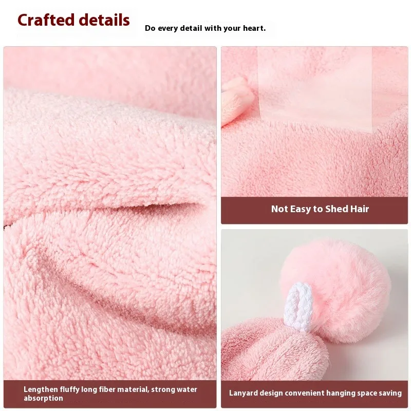 หนา Super Absorbent ผ้าเช็ดตัวแห้งเร็วสําหรับผู้หญิงน่ารักผ้าฝ้ายการ์ตูนห่อผม Turban ผ้าเช็ดตัวนุ่มฝาครอบ