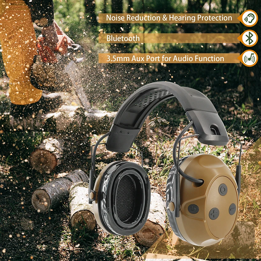 Tactical Earmuffs Noise Canceling Pickup Hearing Protection Hunting Electronic Shooting Silicone Ear Muffs Tactical Headset