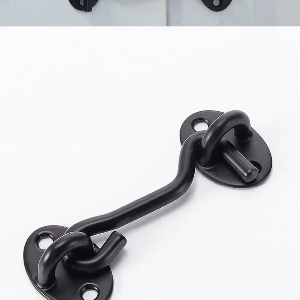 Thickened Solid Steel Window Hook Gate Latch Security Lock For Sliding Doors Windproof Catch Hardware Support Accessory