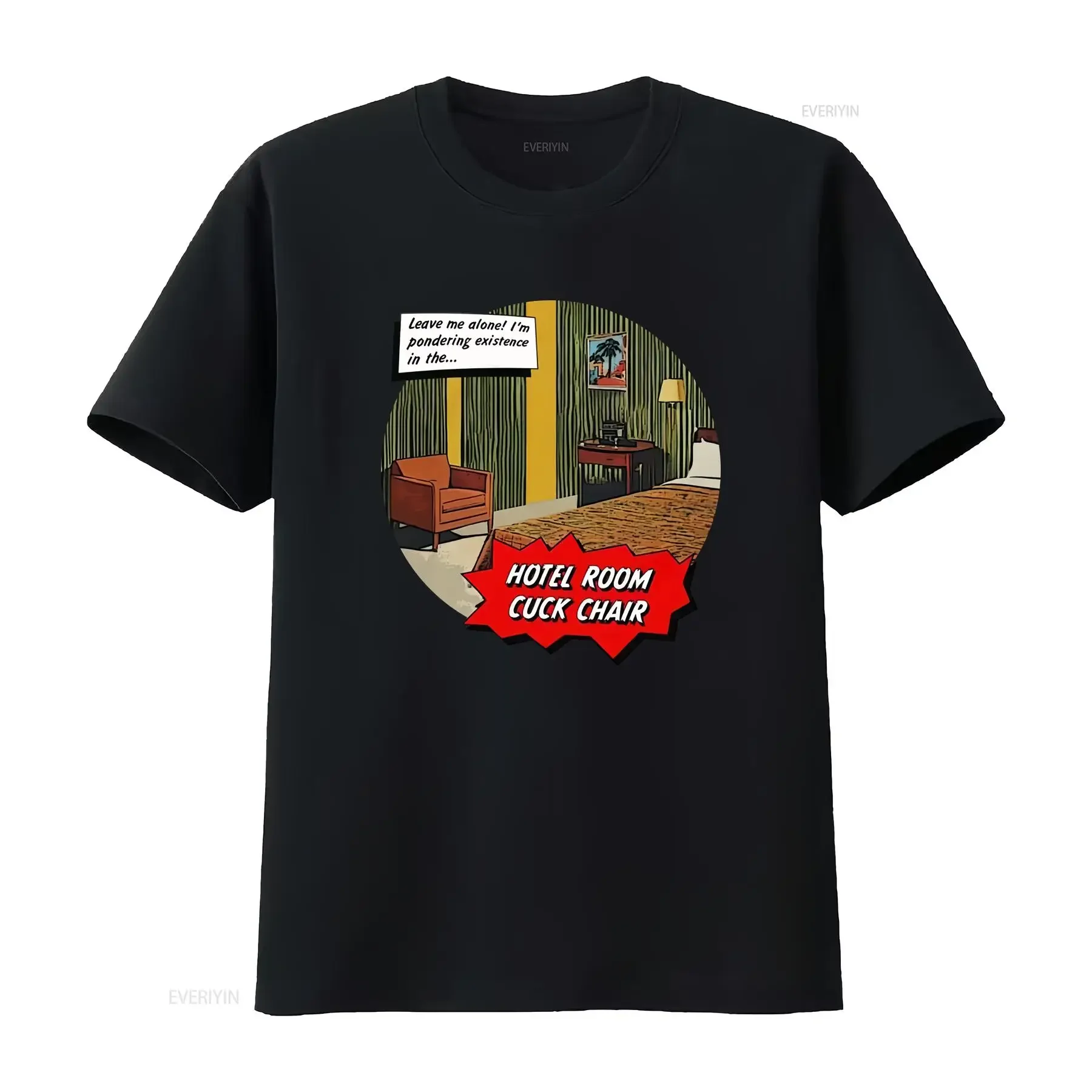 Hotel Room Cuck Chair shirt vintage Washed Stretched Unisex designer clothes Casual fashion Comfortable Top For Everyday Wear