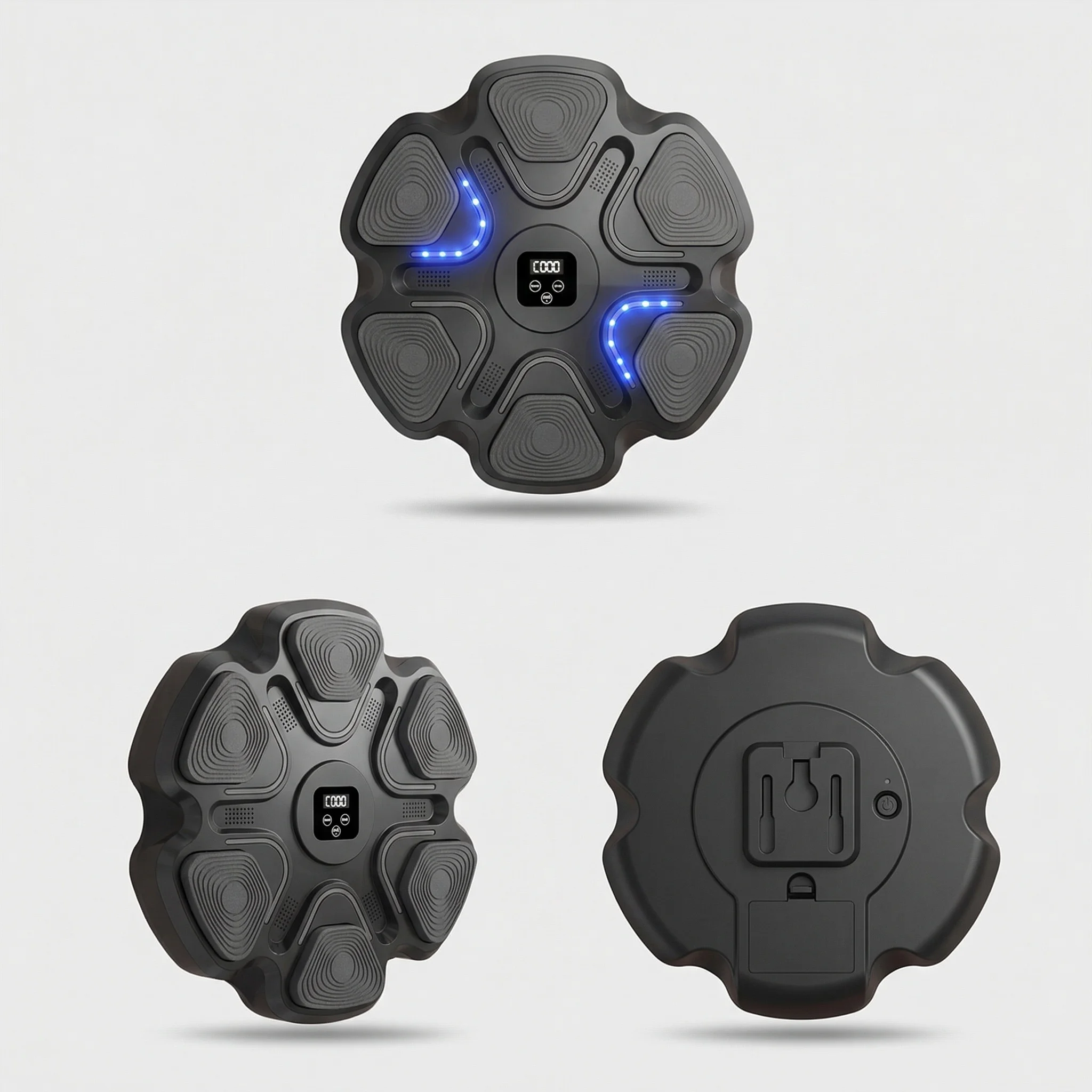 Smart Multifunctional Music and Light-Enhanced Wall Mount ABS+PU Boxing Training Machine for All Ages Punching Target Practice