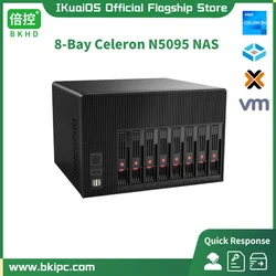 IKuaiOS-Support 4 cœurs pour NAS, Celeron N5095, 8 baies, FreeNAS, TrueNAS SATA 2.5, SSD 3.5 pouces, disque dur, adapté à un usage domestique et professionnel