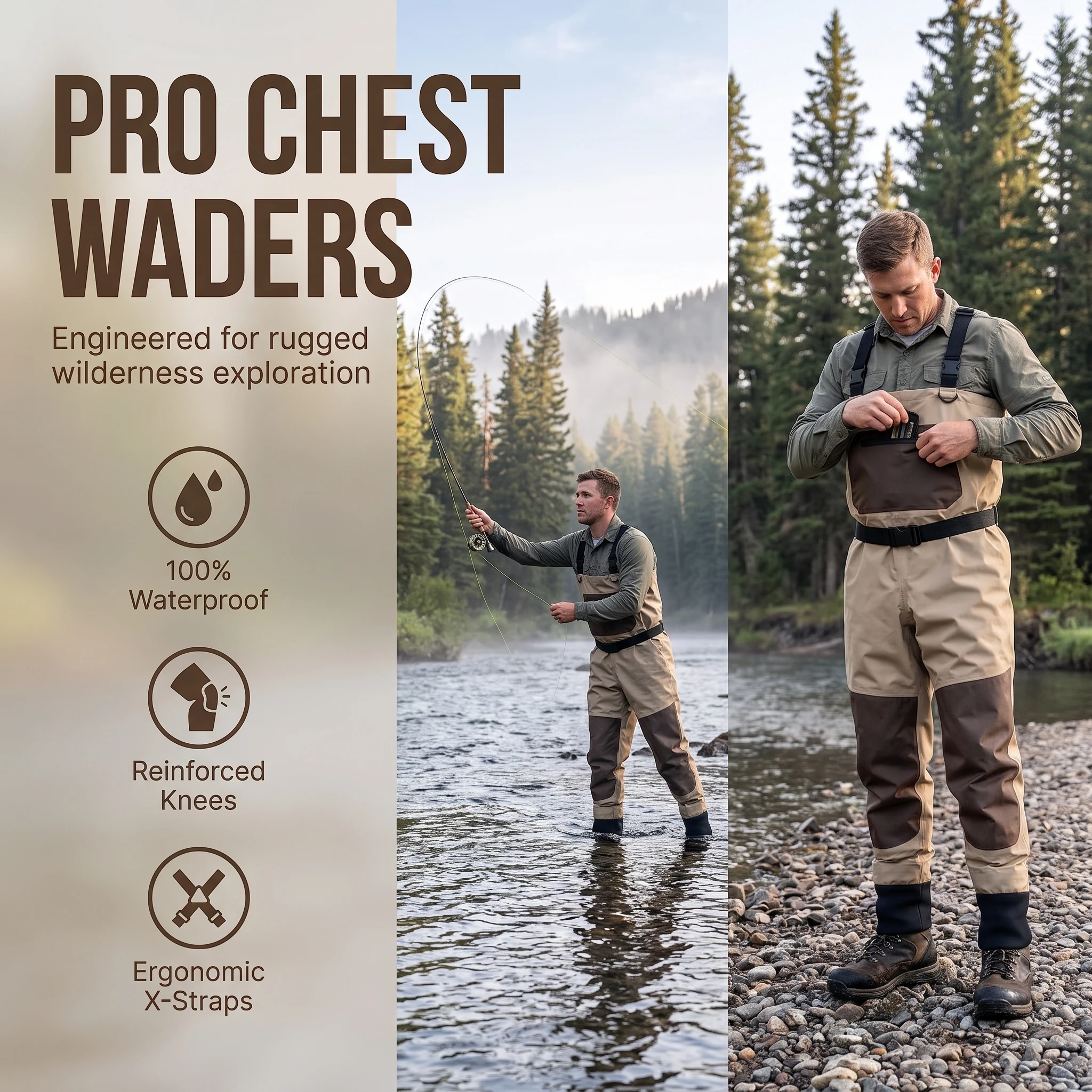 Fishing Waders - Goture Men Women Breathable Chest Waders