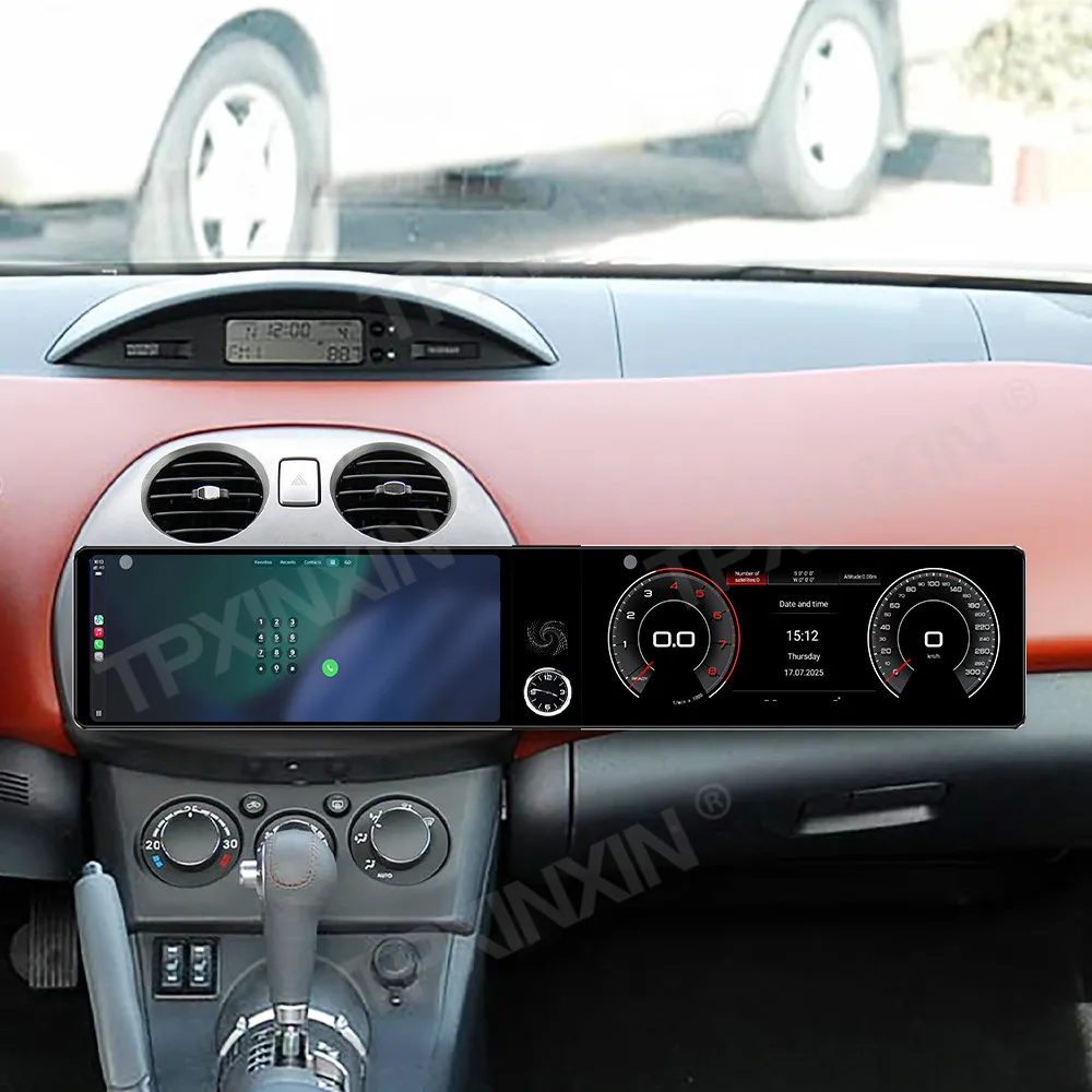 Radio de coche con pantalla dual de 24.6 pulgadas para Mitsubishi Eclipse 2005-2012, Android Auto, Carplay, reproductor multimedia estéreo, GPS, navegador, unidad principal, DSP