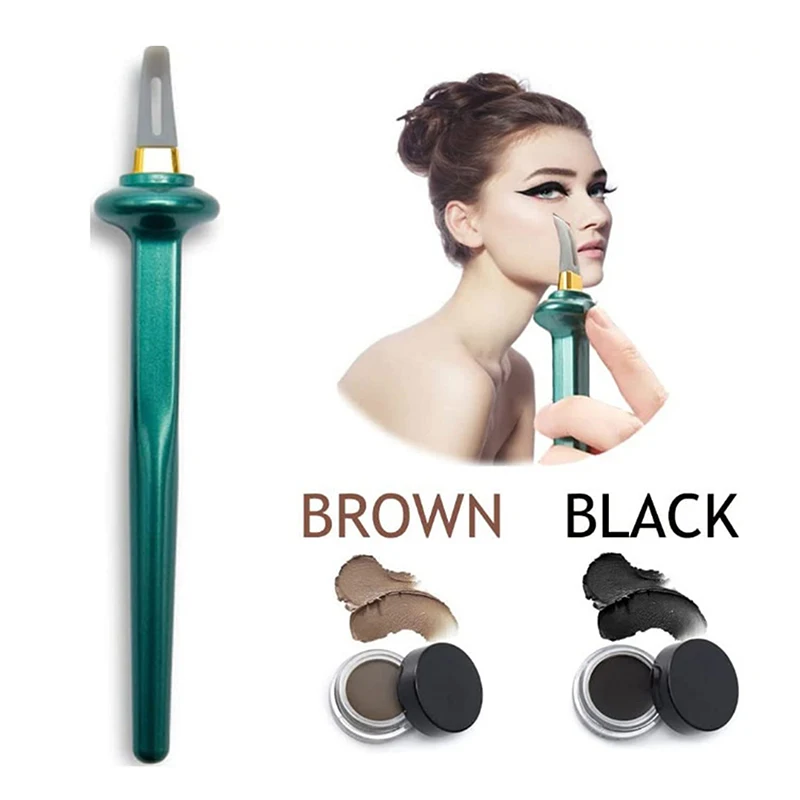 Portable Eyeliner Guide Tools Easy No-Skip Eyeliner Gel Reusable Silicone Eyes Make Up Brush for Shaky Hands Eyeliner Beauty New