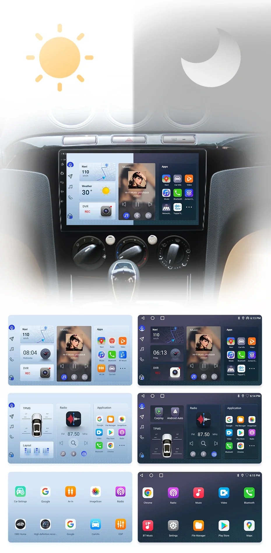 Junsun Wireless CarPlay Android Auto Radio Für Ford S-Max S max 2007-2015 Auto Intelligente Systeme RDS BT DSP 2 din autoradio – Detail 7