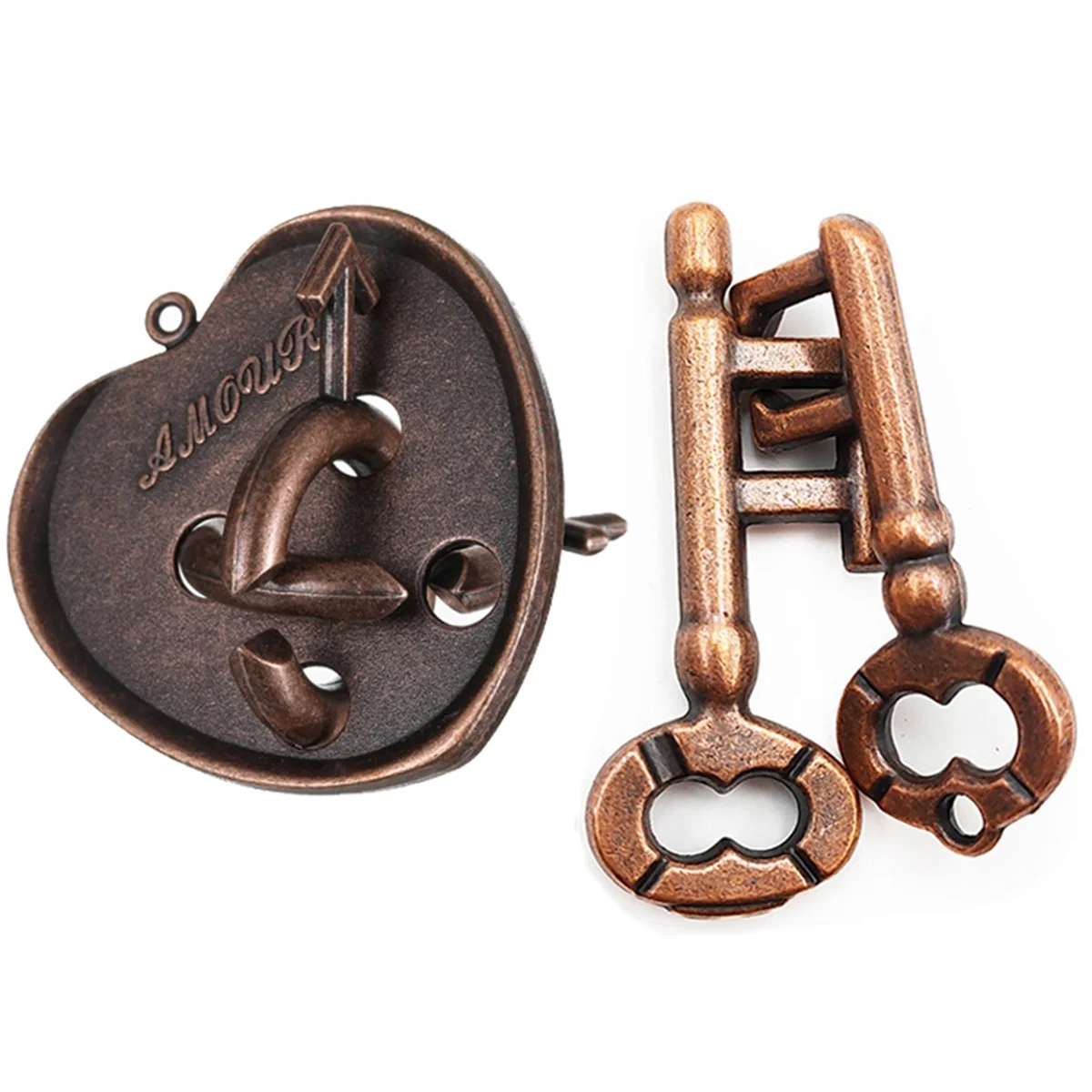 Klassische intelligente Schloss Spielzeug Gehirn Tester Entwicklung Legierung Schlüssel ring Puzzle Spiel Kind iq Denken Test Schlüssel Puzzle Spielzeug