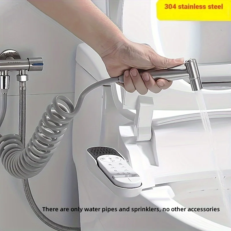 Handheld Bidet Sprayer Set Stainless Steel Spray Gun Shower Handheld Toilet Bidet Faucet Sprayer Shower Nozzle Self Cleaning