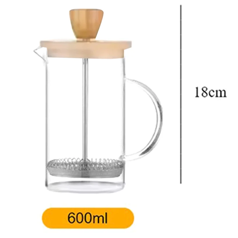 

ABKY-Кофейник френч-пресс с фильтром, ручной дырокол из боросиликатного стекла, кофейник, инструменты для заваривания чая