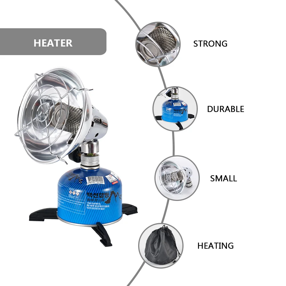 

1Set Portable Heater Stainless Steel Outdoor Heater for Camping Hiking Travel Tent Heating Mesh Protection Adjustable Flame