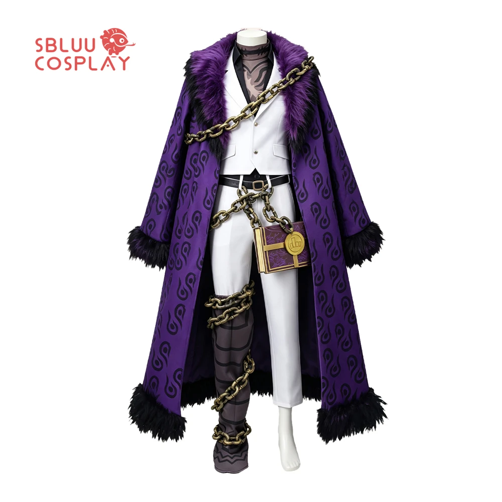 SBluuCosplay Limbus Company Matthias Cosplay Kostüm Lila Langer Mantel Uniformanzug Herren Halloween Party Karneval Outfit