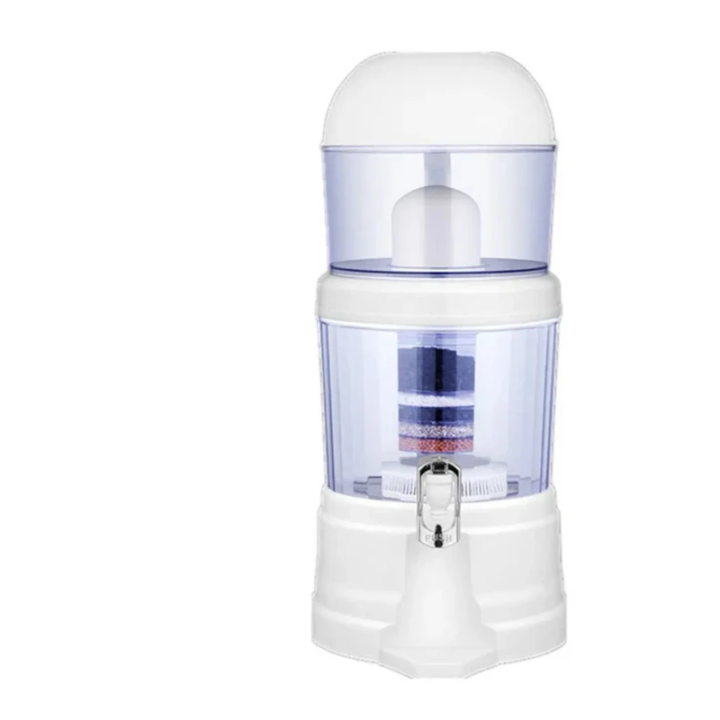 Garrafa de água com filtro de 16L, purificador de água doméstico, filtro puro, purificador de água potável.