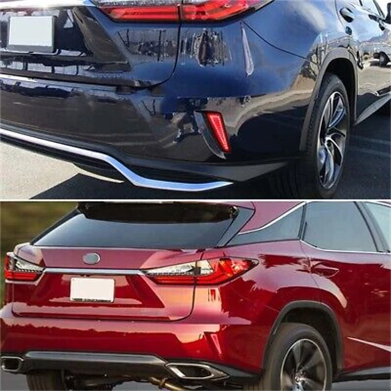 2pcs Rear Bumper Reflector Red LED Tail Brake Lights For 2016-2020 Lexus RX350 RX450h