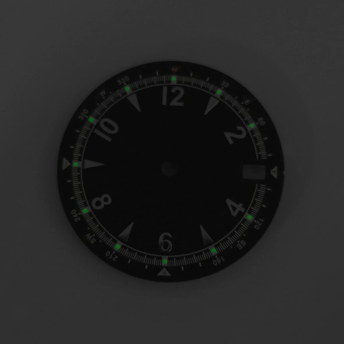 NEITON 28.5mm Sterile Watch Face Green Luminous Fit NH35 Movement Watch Dial