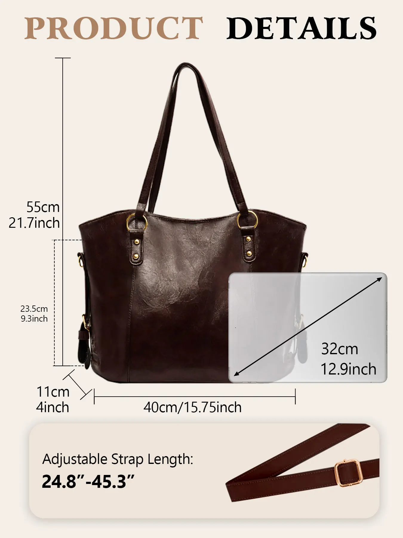 Ladies bag female large capacity 2024 new tide fashion fall and winter shoulder bag texture commuter Tote bag