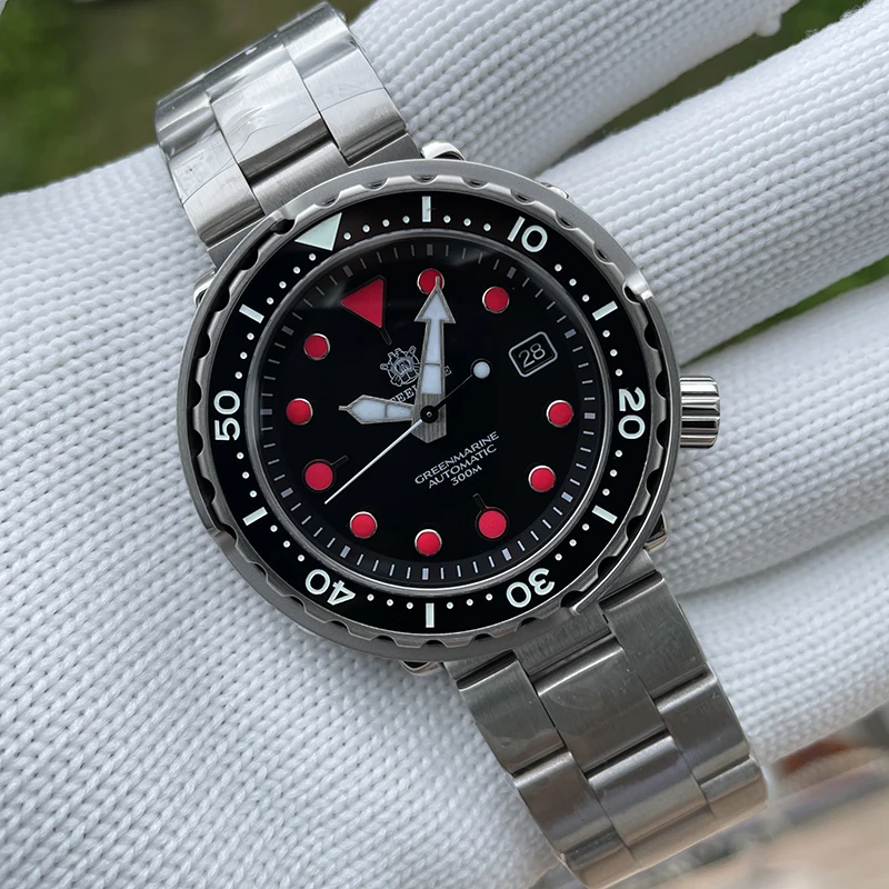 

Мужские часы STEELDIVE для дайвинга, 47,5 мм, автоматические механические наручные часы Tuna, водонепроницаемые до 30 АТМ, с люминесцентным сапфировым стеклом, керамическим безелем NH35