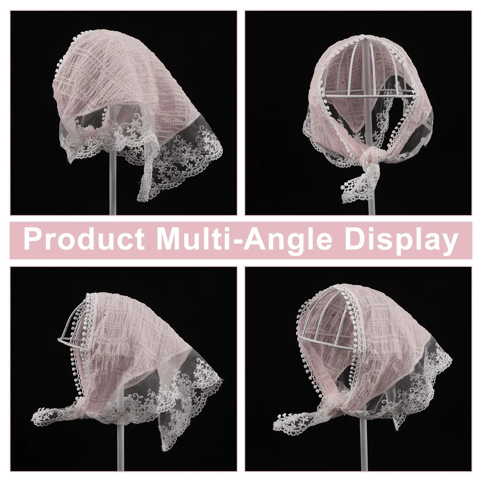 الفرنسية مثلث الشعر وشاح خمر الشعر باندانا الصيف الدانتيل عقال الحجاب وشاح بوهو عقال للنساء إكسسوارات الشعر