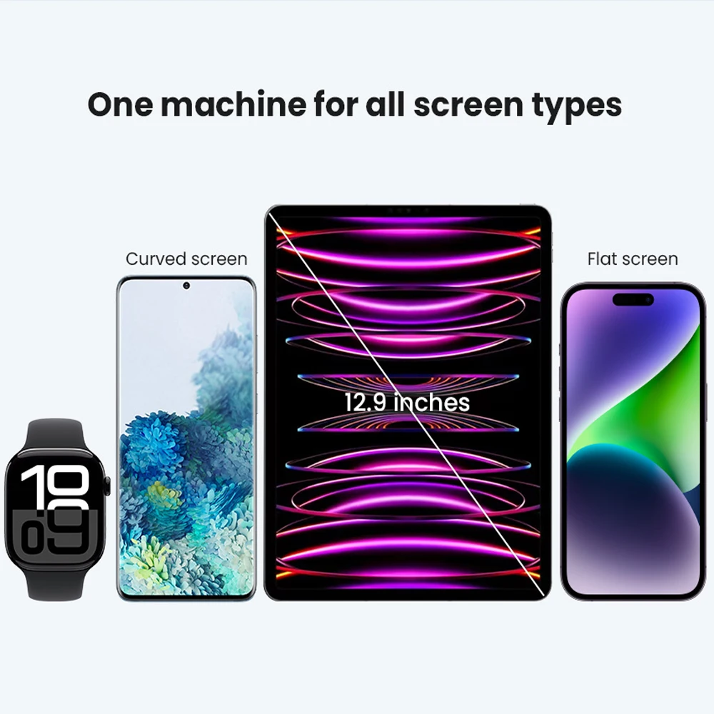 REFOX FM45 Built-in Vacuum Pump Air Compressor Laminating & Bubble Removing Machine Phone Flat Tablets Curved Screens OCA Repair