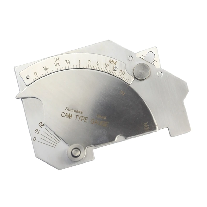 WSND Compact Inch & Metric Bridge Gage Test Ulnar Welding Inspection Gauge Stainless Steel for Welded Surfaces & Joints