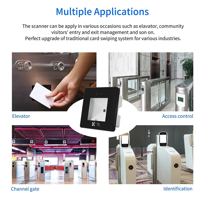 

Dynamic Qr Code Access Control Reader Access Control Rfid Card Reader Mobile Phone Card Barcode Scanner Easy Install ID-Hot Elec