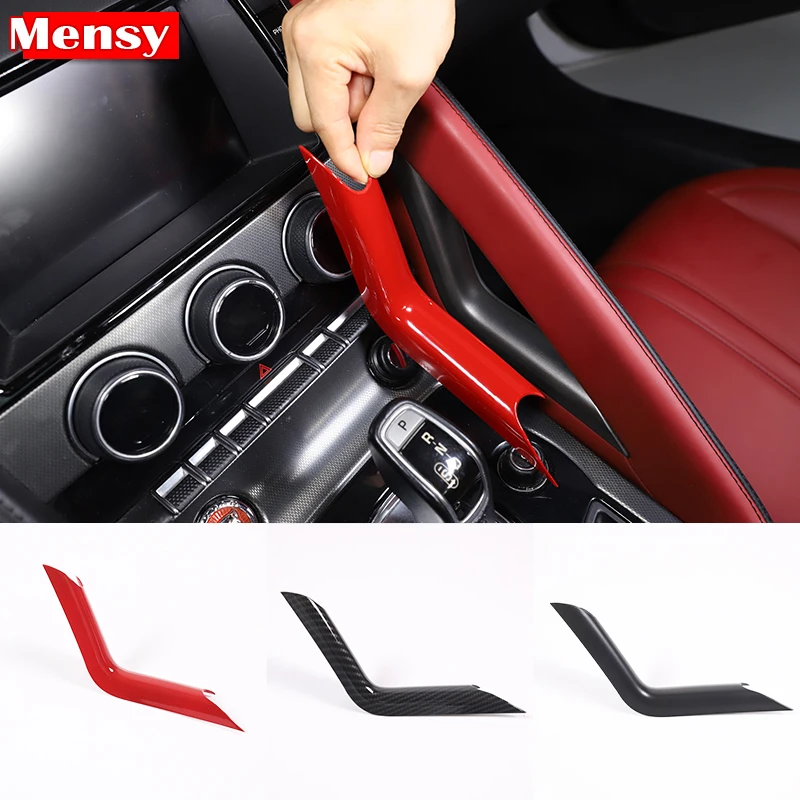 

For Jaguar F-TYPE 20013-2024 ABS Red Car Center Control Gear Shift Right L-Shaped Decorative Strip Car Interior Accessories