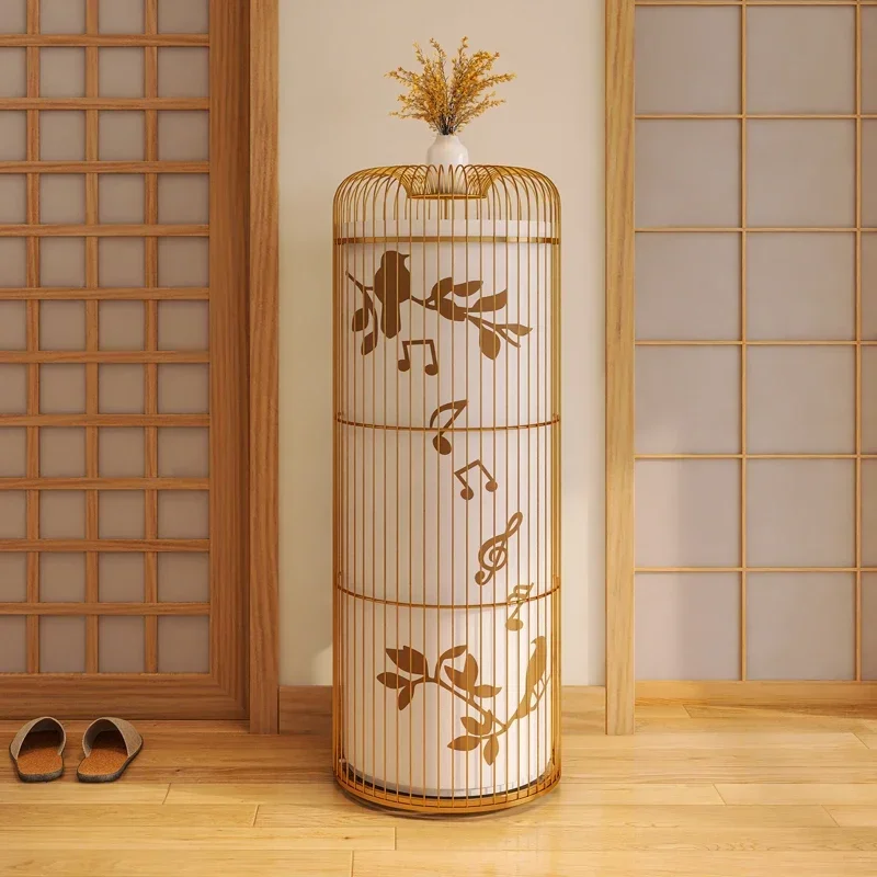 Rotating shoe cabinet, bird cage, household entrance, creative entrance, circular cylindrical storage, staircase corner