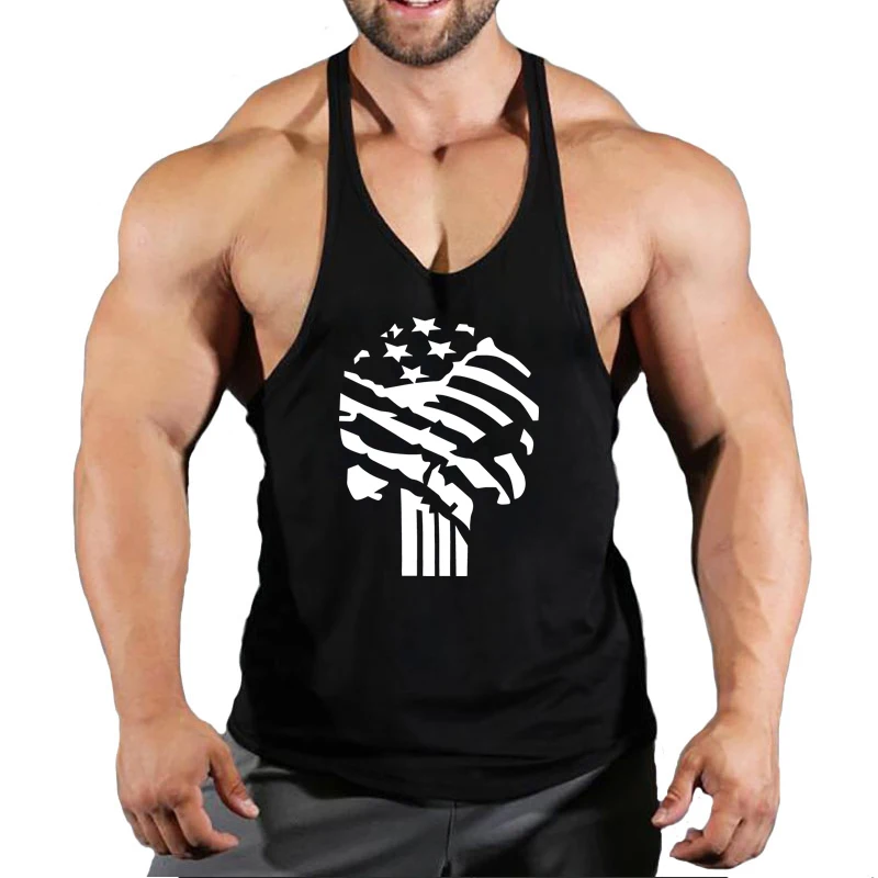 2024 Gym clothing cotton singlets Men\'s Undershirt bodybuilding tank top men fitness shirt muscle guys sleeveless vest Tank tops