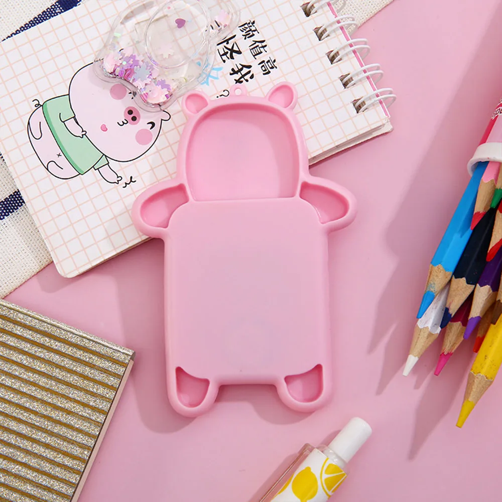 Portable Mini Calculator Pocket Size Kawaii Cartoon Ultra-thin Button Cute Calculator School Supplies for Child 8 Digits Display