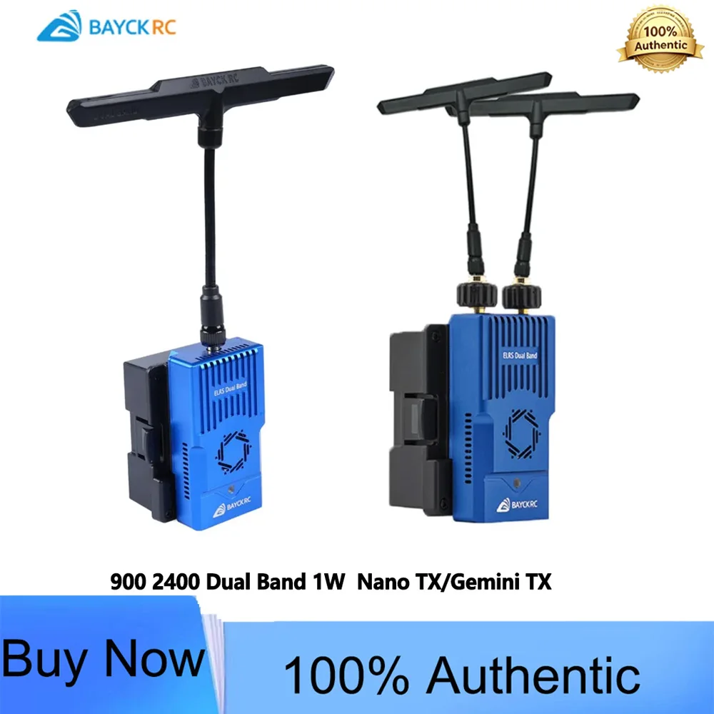 BAYCKRC ELRS Dual Band Nano TX Module 900MHz 2400MHz 1W Gemini ExpressLRS Transmitter for FPV Drone Radio Controller