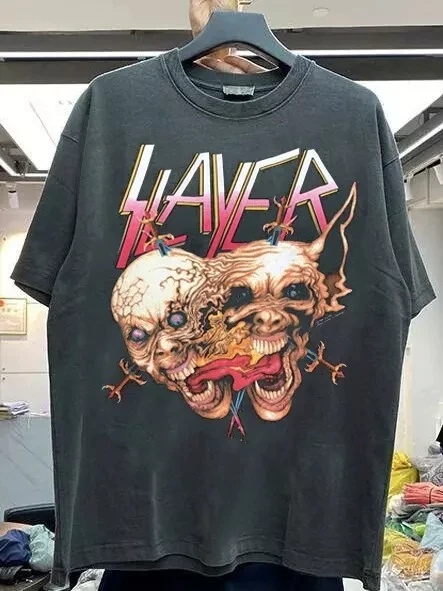 

Черная рубашка с короткими рукавами в стиле ретро Killer Rock Band, новая летняя мужская и женская мода в стиле ретро, хлопковый топ