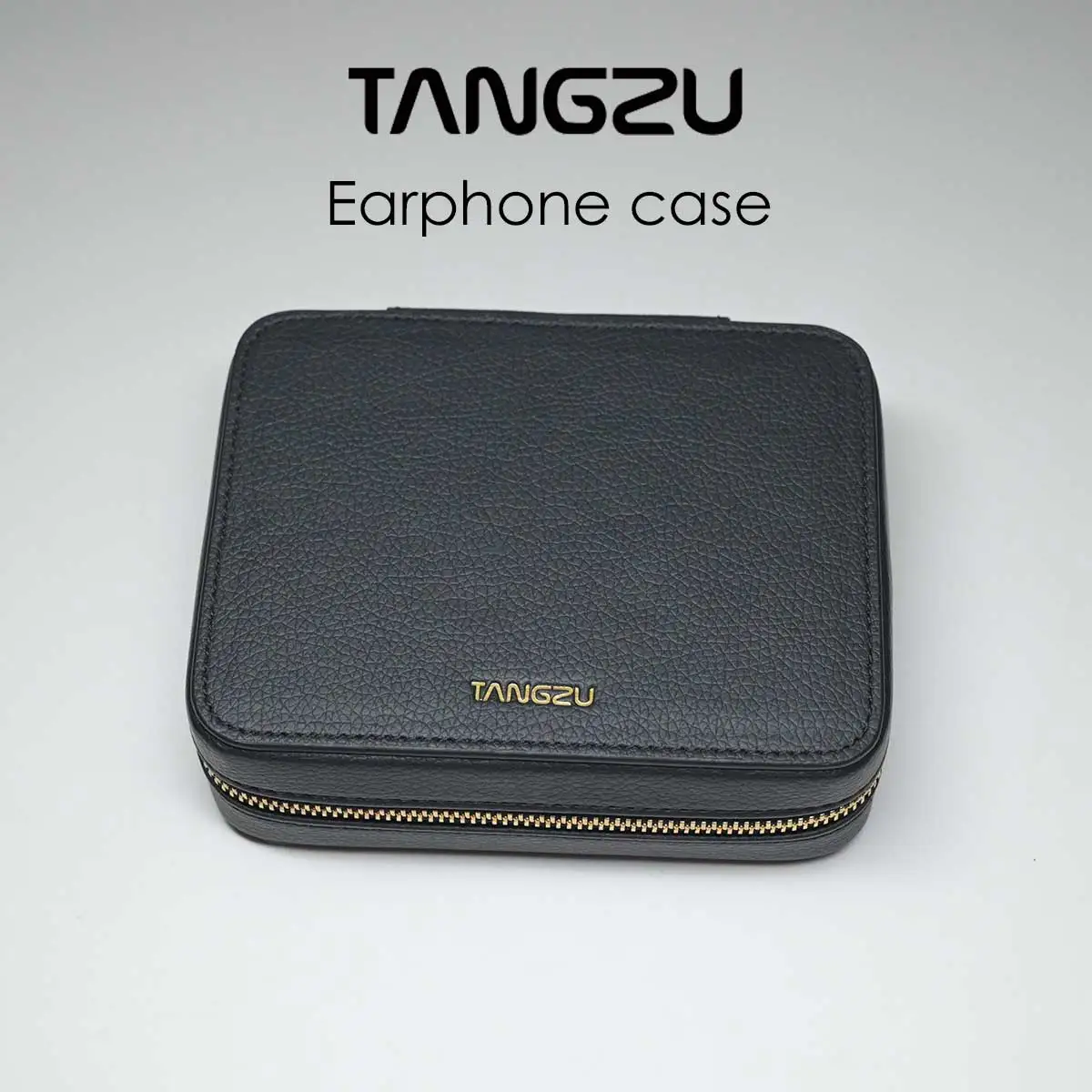 TANGZU Premium Leather Earphone Earbuds Case Compact & Versatile Pouch for Earphones Cables and Audio Accessories