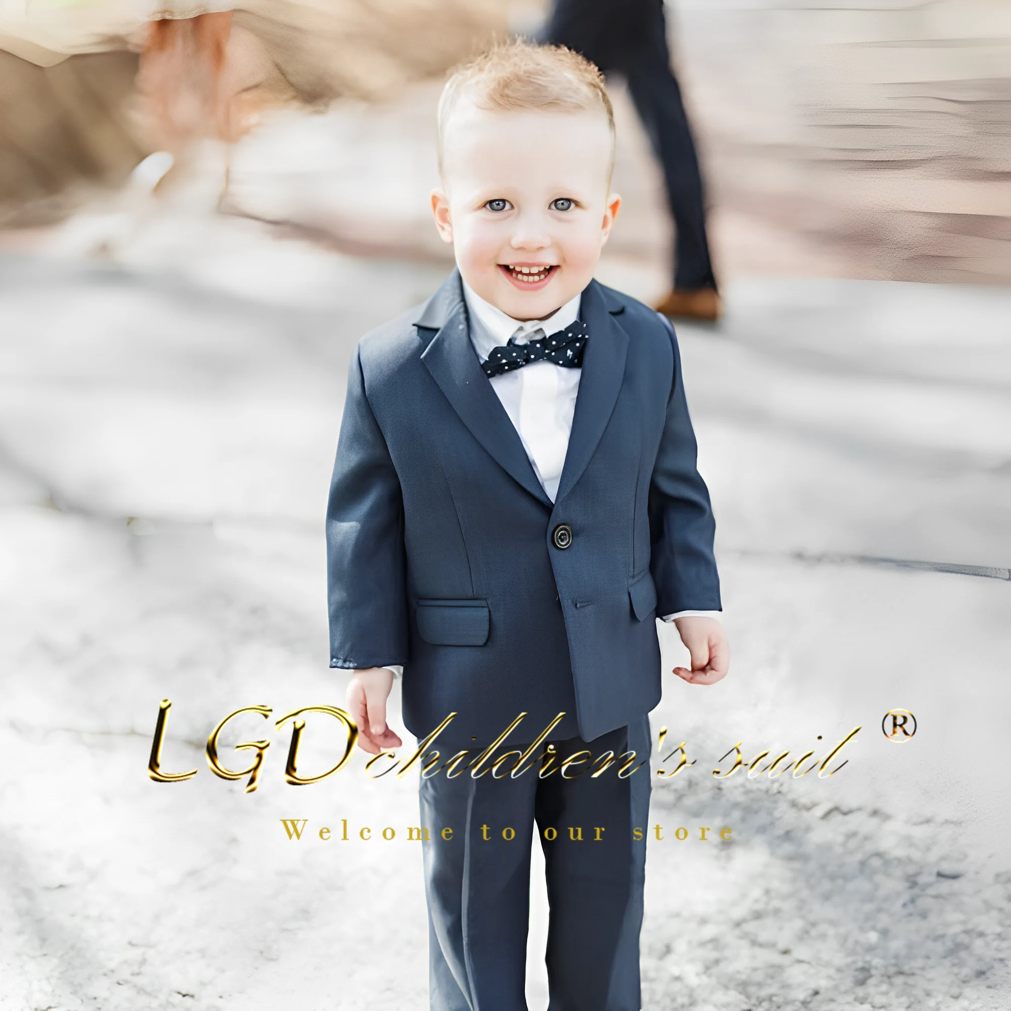 

2-piece formal suit for boys aged 2~16 years old - suitable for weddings, celebrations, and customized children's tuxedo suits