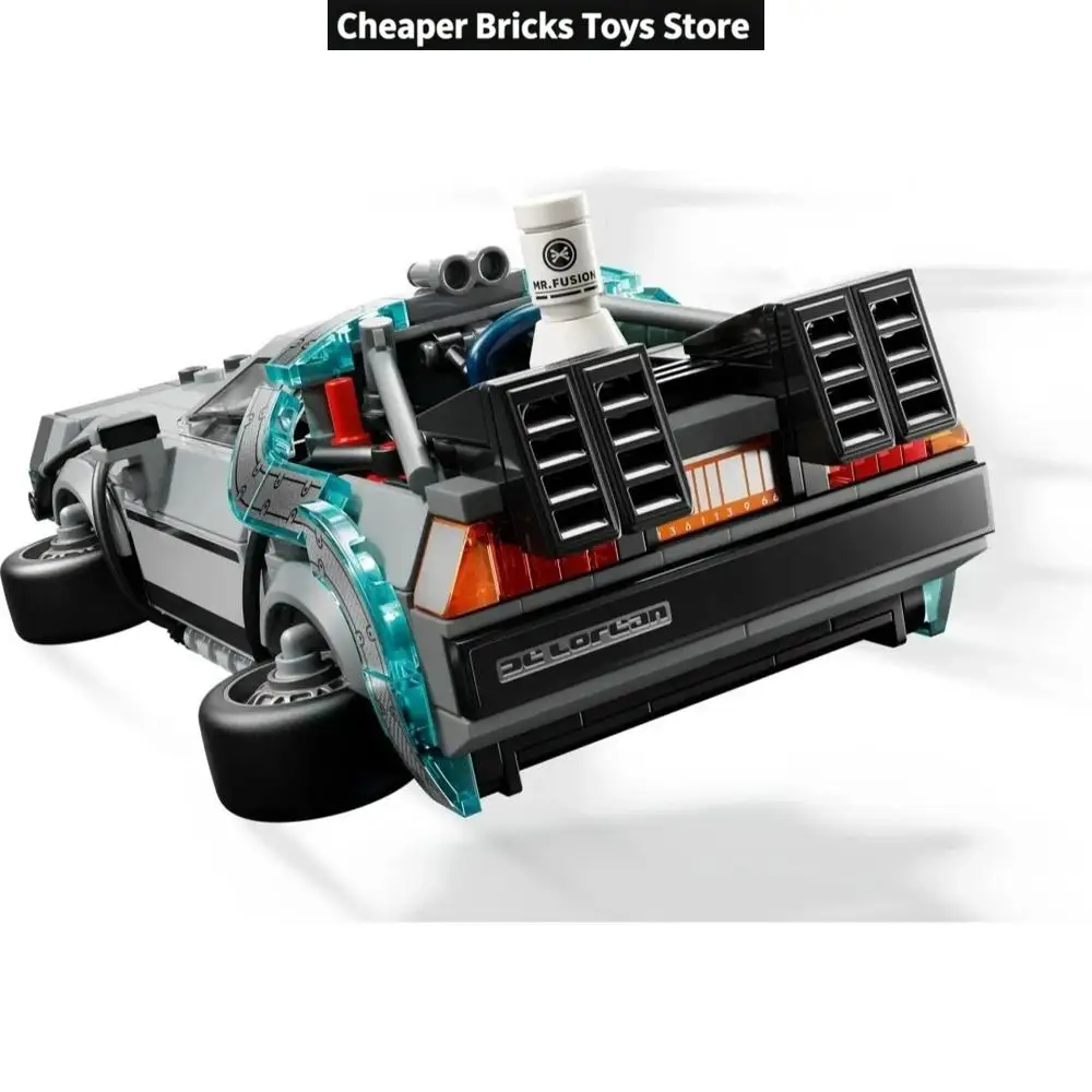 Creative Mechnical Miniature Time-Travelling Car Replica Brick Construction Kit for Friends Gifts Toys