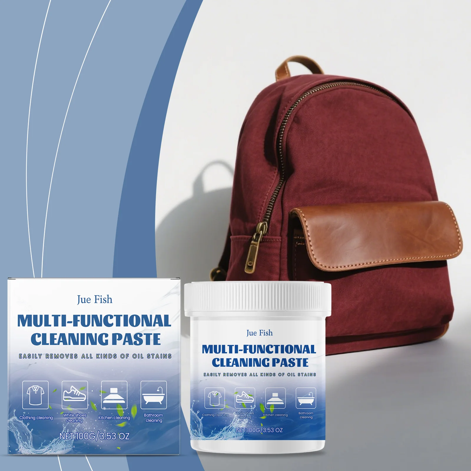 

Versatile Home Cleaning Cream - Daily Clothes Stain & Appliance Grease Removal, Strong Stain Breakdown, Multi-Scene