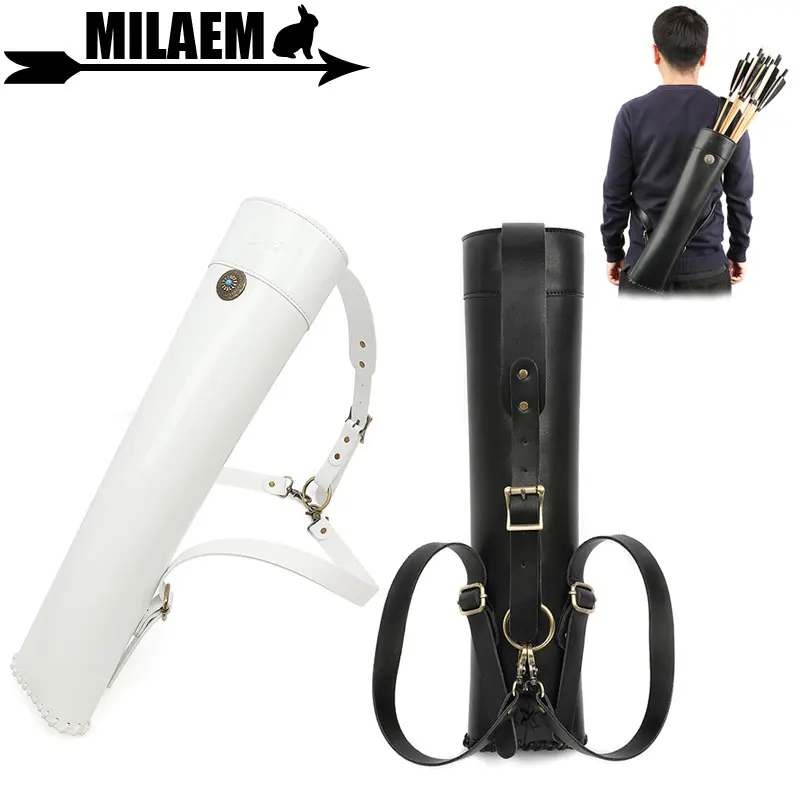 

Archery Quiver Leather Shoulder Bag Arrow Holder Adjustable Strap for Shooting Target Practice Outdoor Hunting Accessories